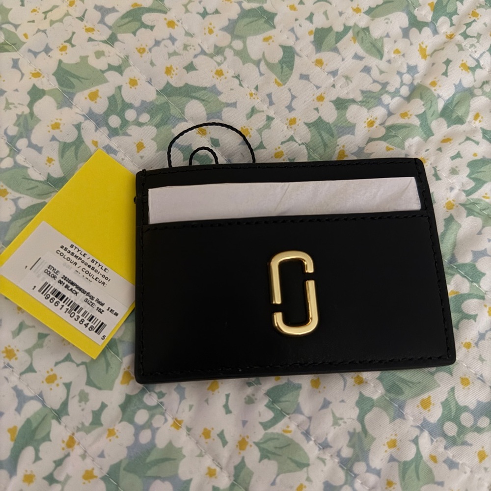 Marc Jacobs Black and Gold Key Card Holder
